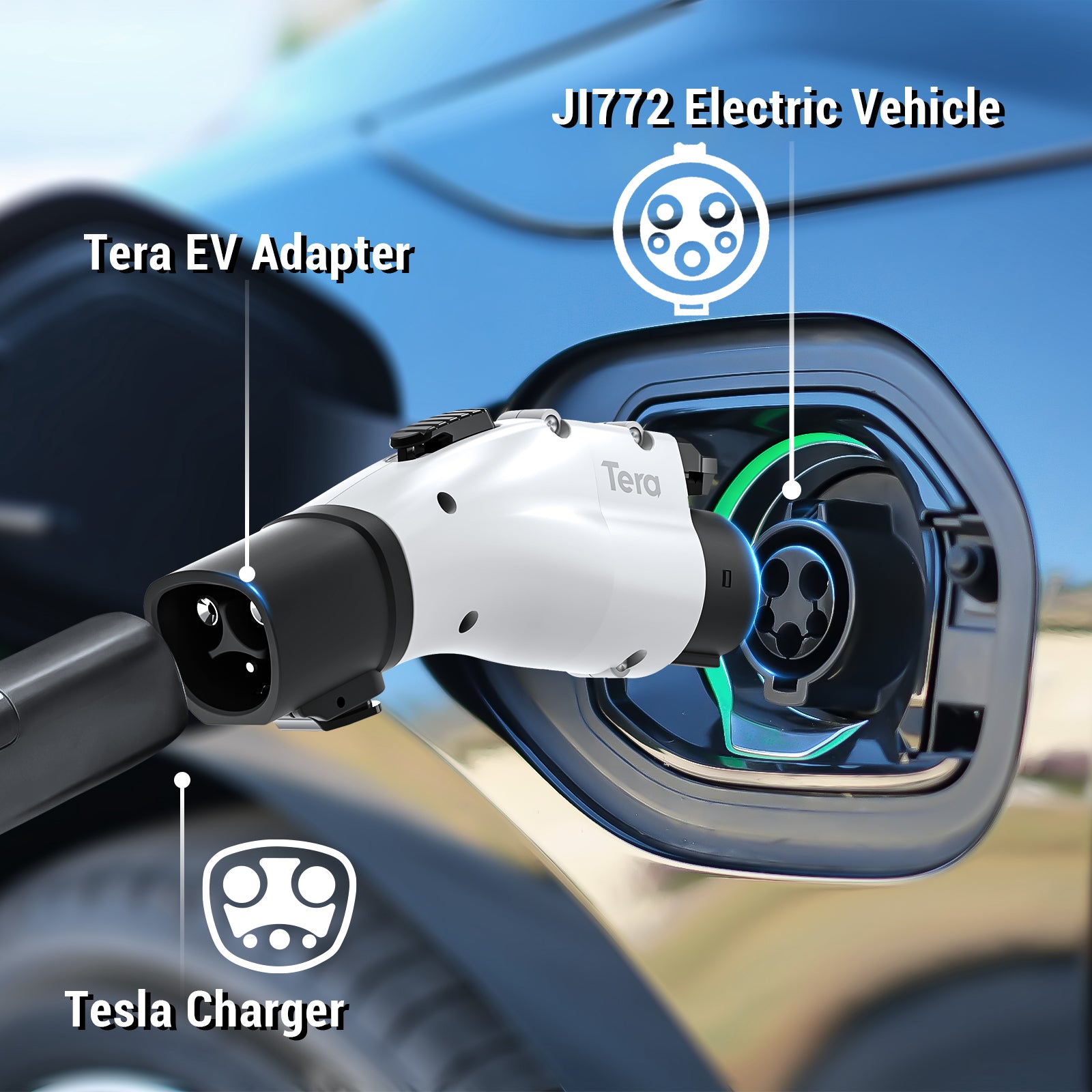 Max. 60 Ampere 250 V Tesla-Ladegerät auf J1772-Adapter