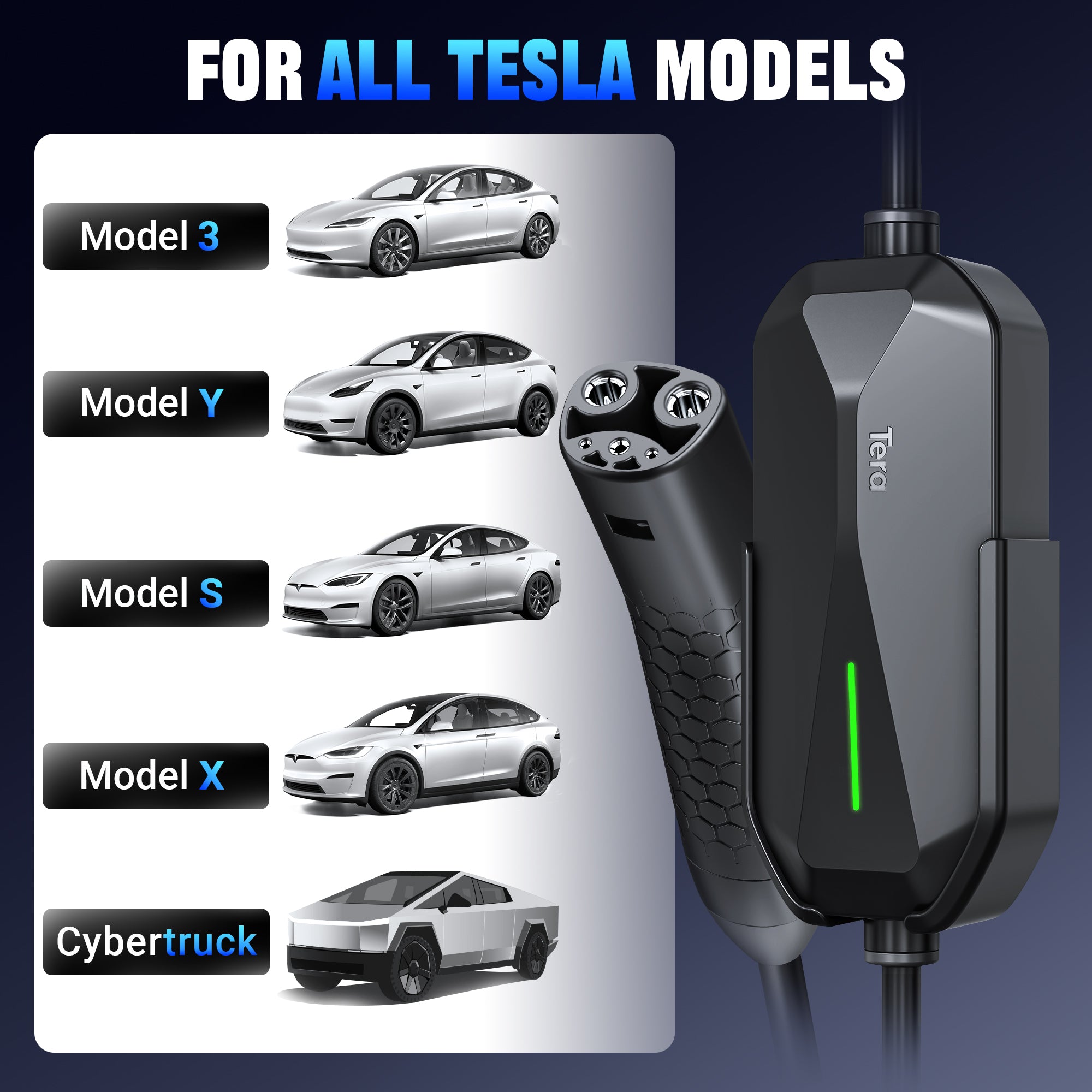 40A 240V Level 2 Portable EV Charger for Tesla P05