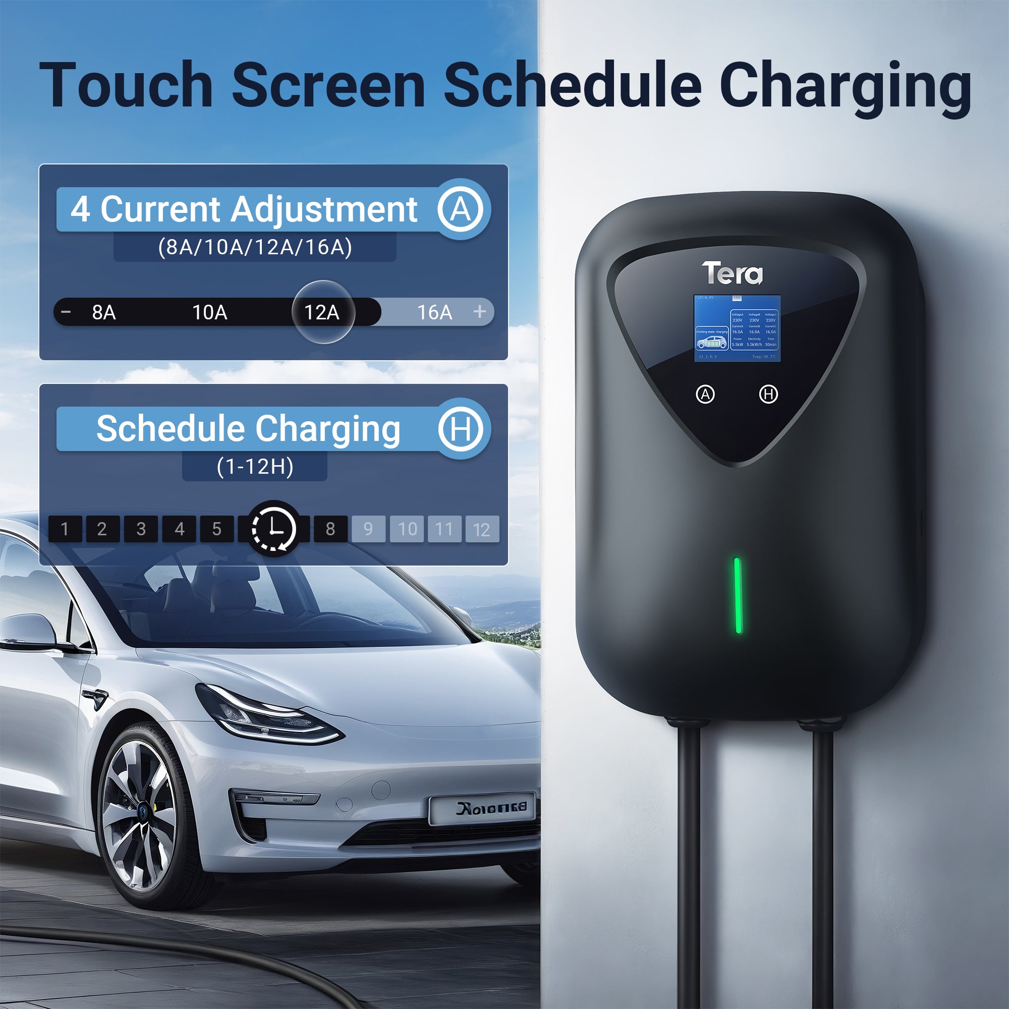 16A 400V 11KW 5PIN Home Charging Station Wallbox A04