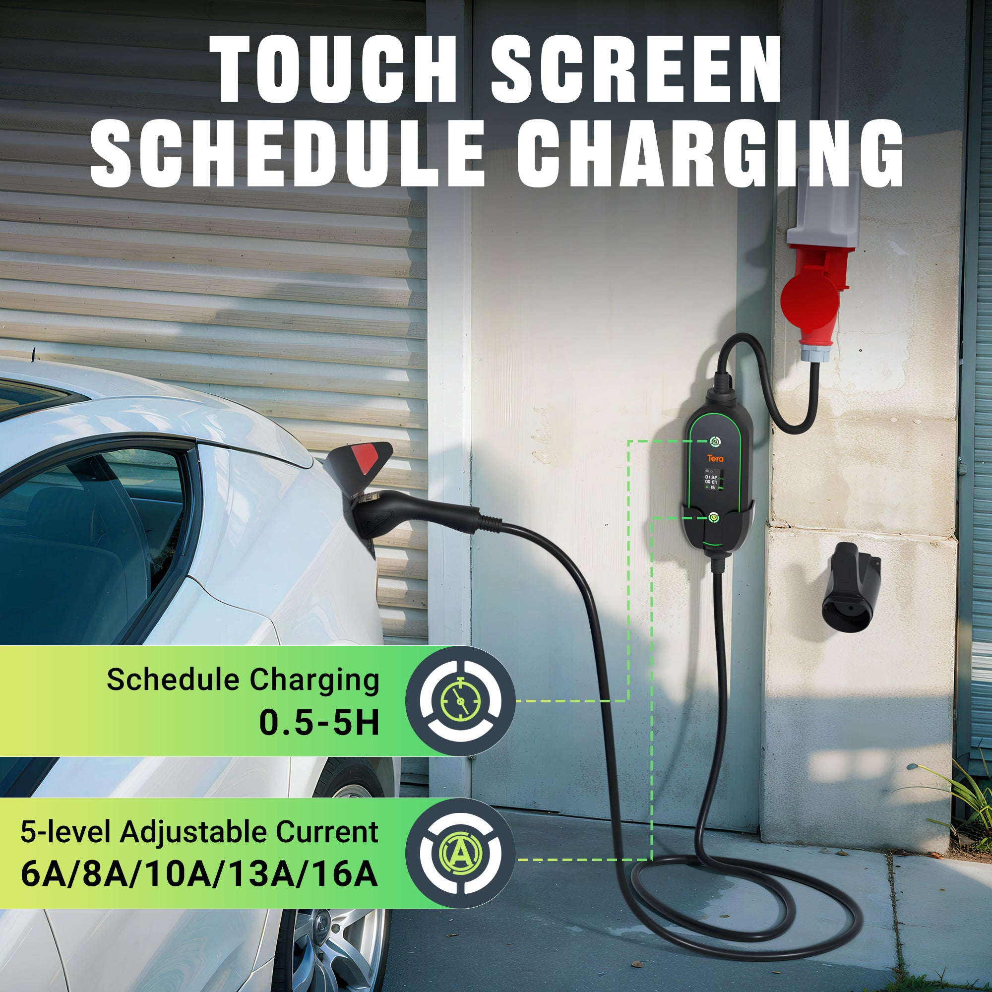 16A 400V Portable EV Charger for all European EVs & PHEVs P03