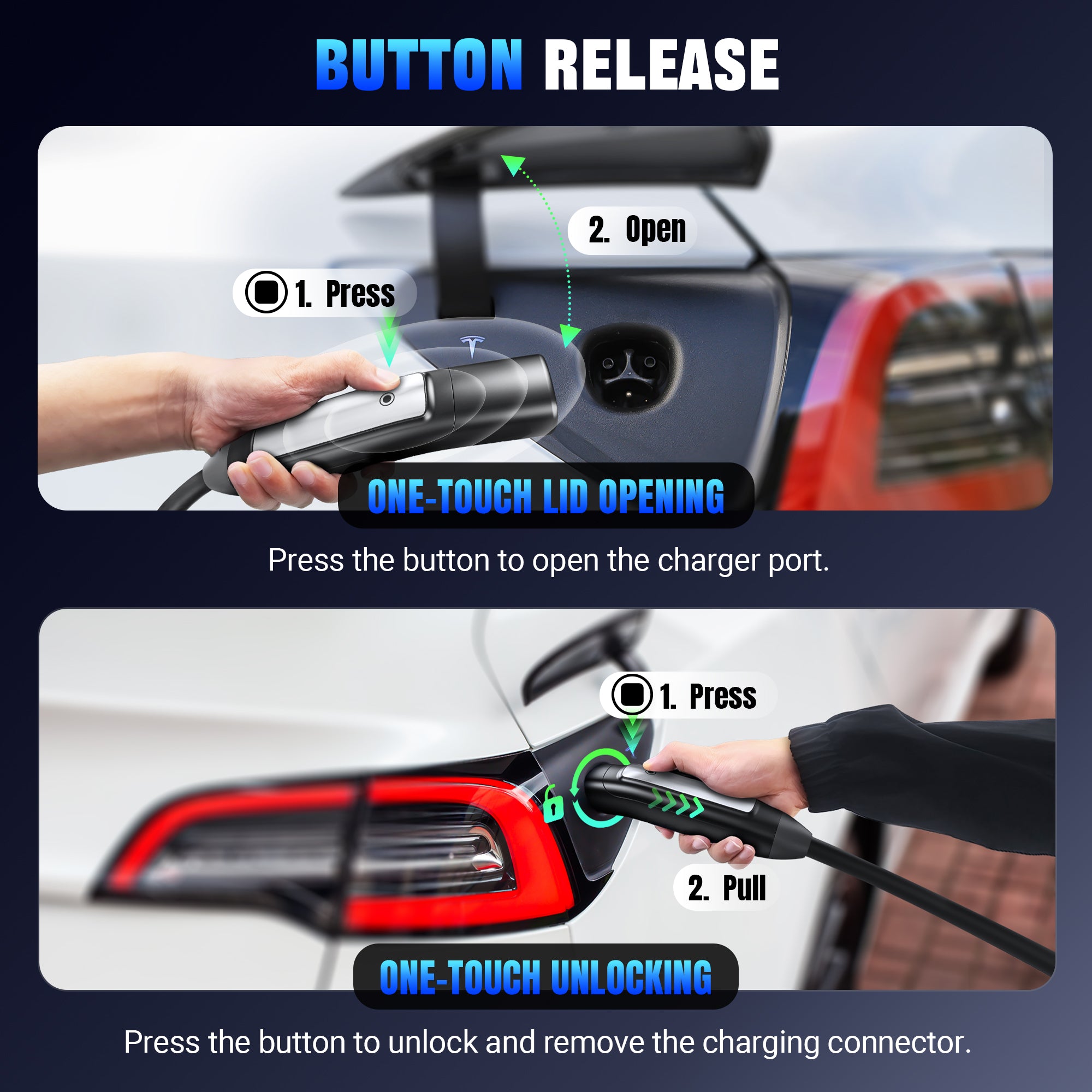 40A 240V Level 2 Portable EV Charger for Tesla P05