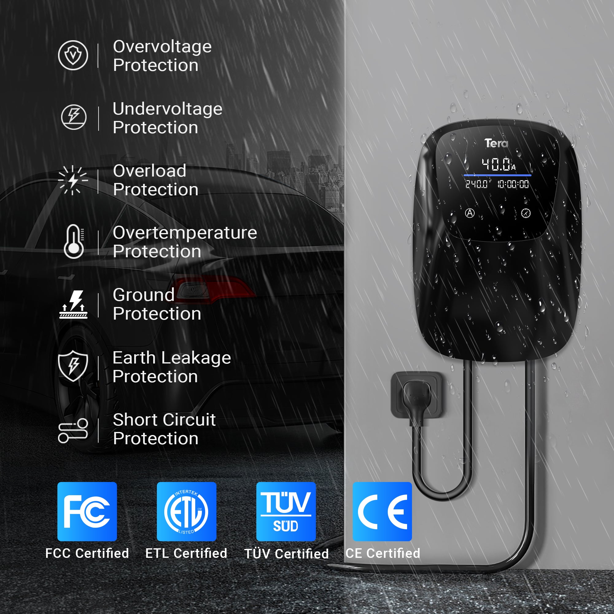 40A 240V Level 2 Home EV Charger for W02