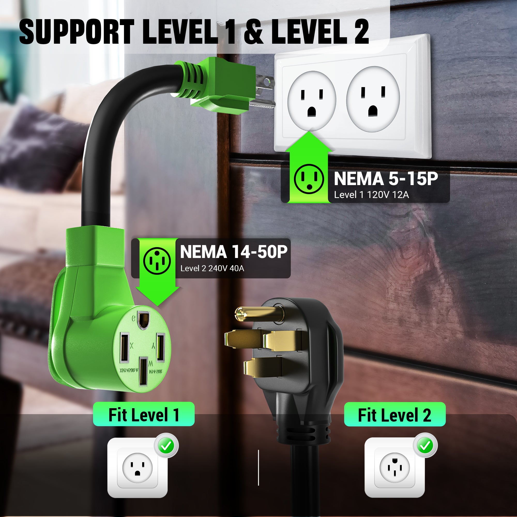 40A 240V Level 2 EV-Ladegerät für Tesla P04