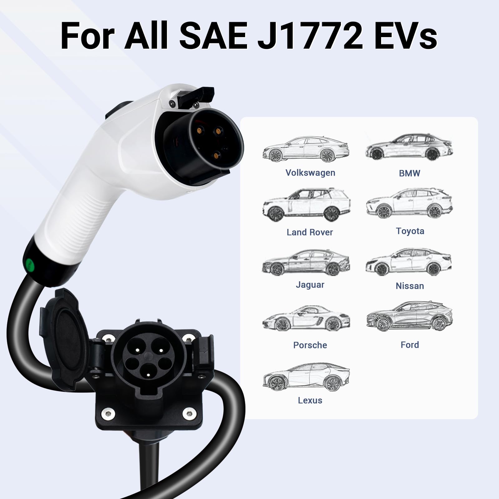 Tera EV Charger J1772 Extension Cable