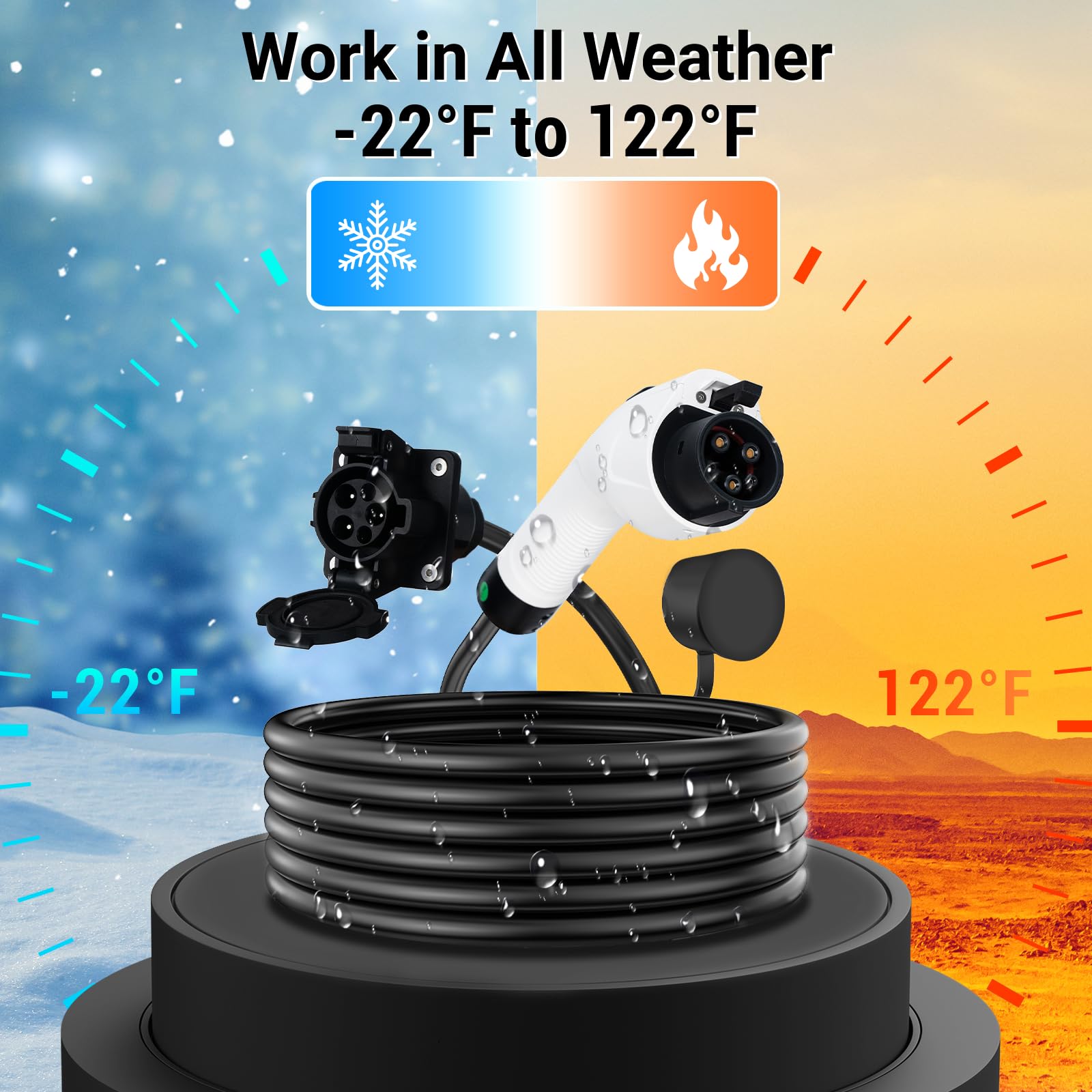 Tera EV Charger J1772 Extension Cable