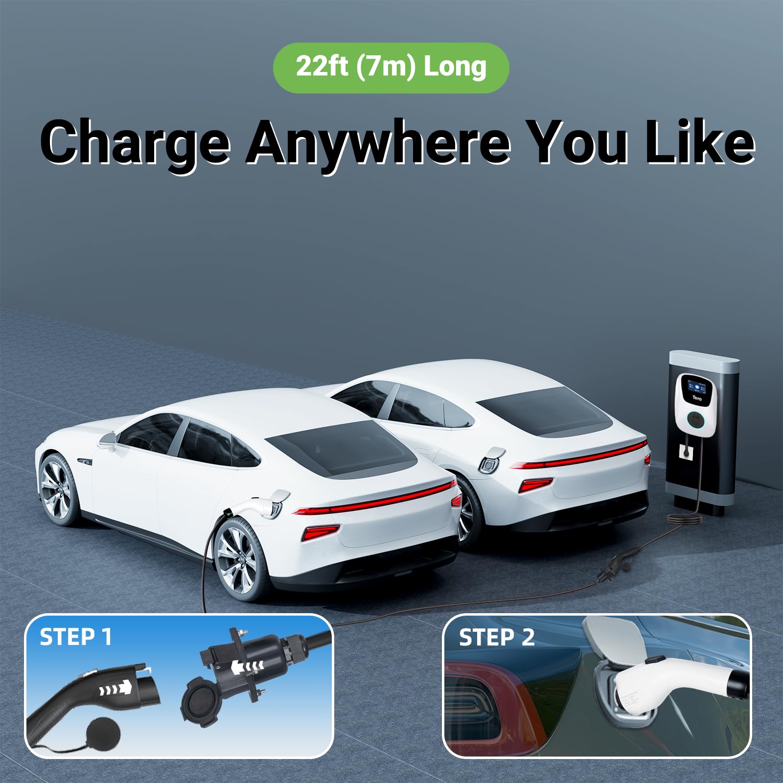 Tera EV Charger J1772 Extension Cable