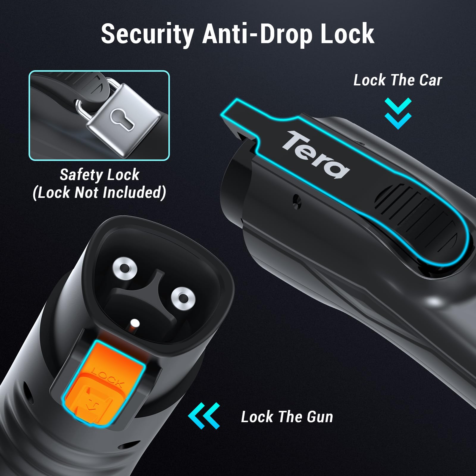 Max 48Amp 250V Tesla Charger to J1772 Adapter