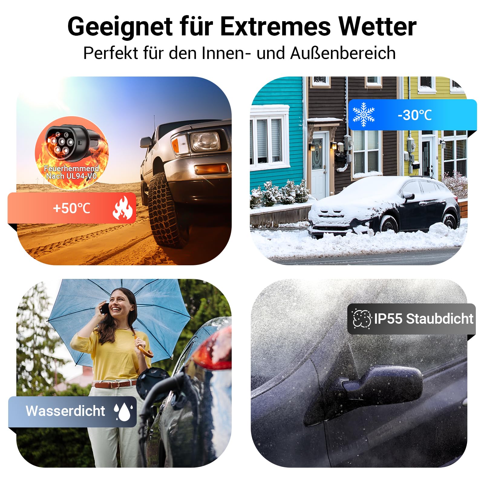 Tera Type 2 Charging Cable 22 KW 3 Phase Charging Cable with 32 A 7 Metres 22 KW for EV Electric Cars PHEV