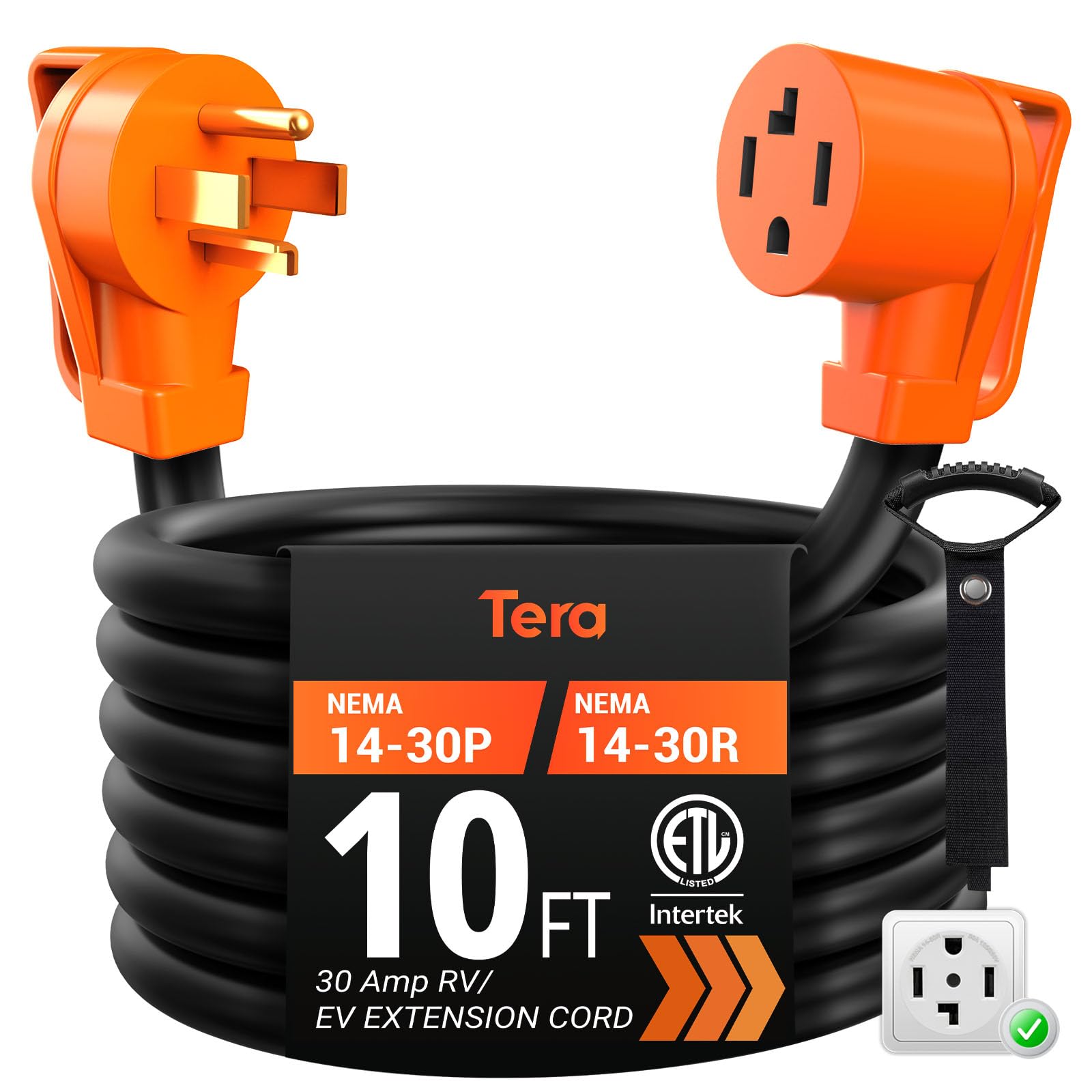 NEMA 14-30P auf 14-30R 30A 250V Hochleistungs-Verlängerungskabel für Wohnmobil und Trockner