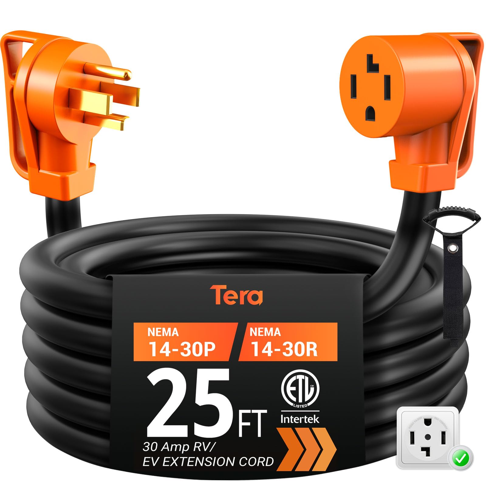 NEMA 14-30P auf 14-30R 30A 250V Hochleistungs-Verlängerungskabel für Wohnmobil und Trockner