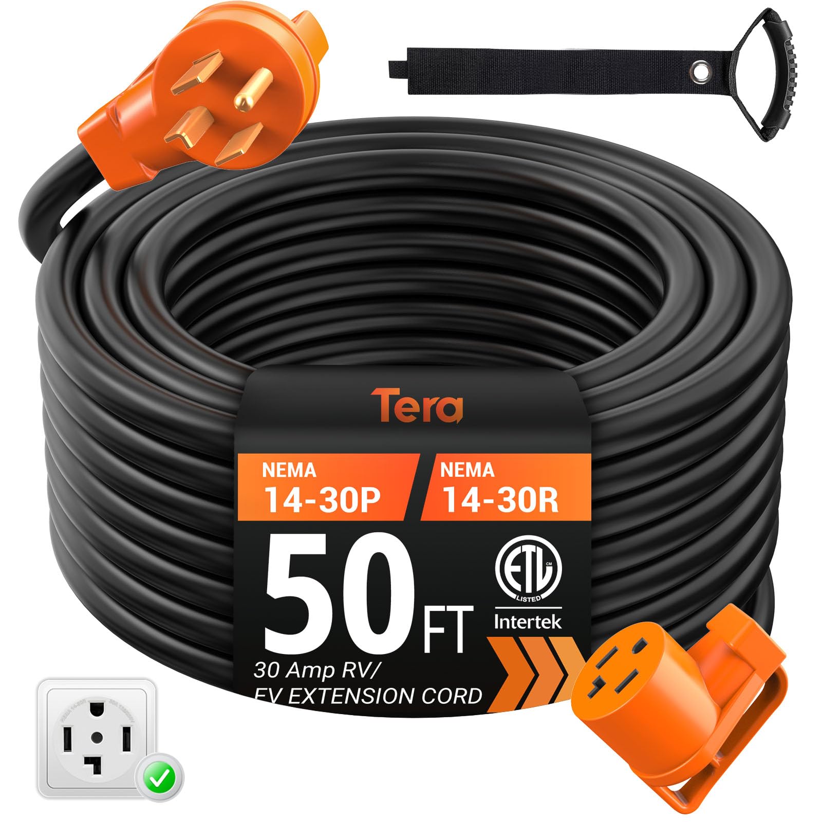 NEMA 14-30P auf 14-30R 30A 250V Hochleistungs-Verlängerungskabel für Wohnmobil und Trockner