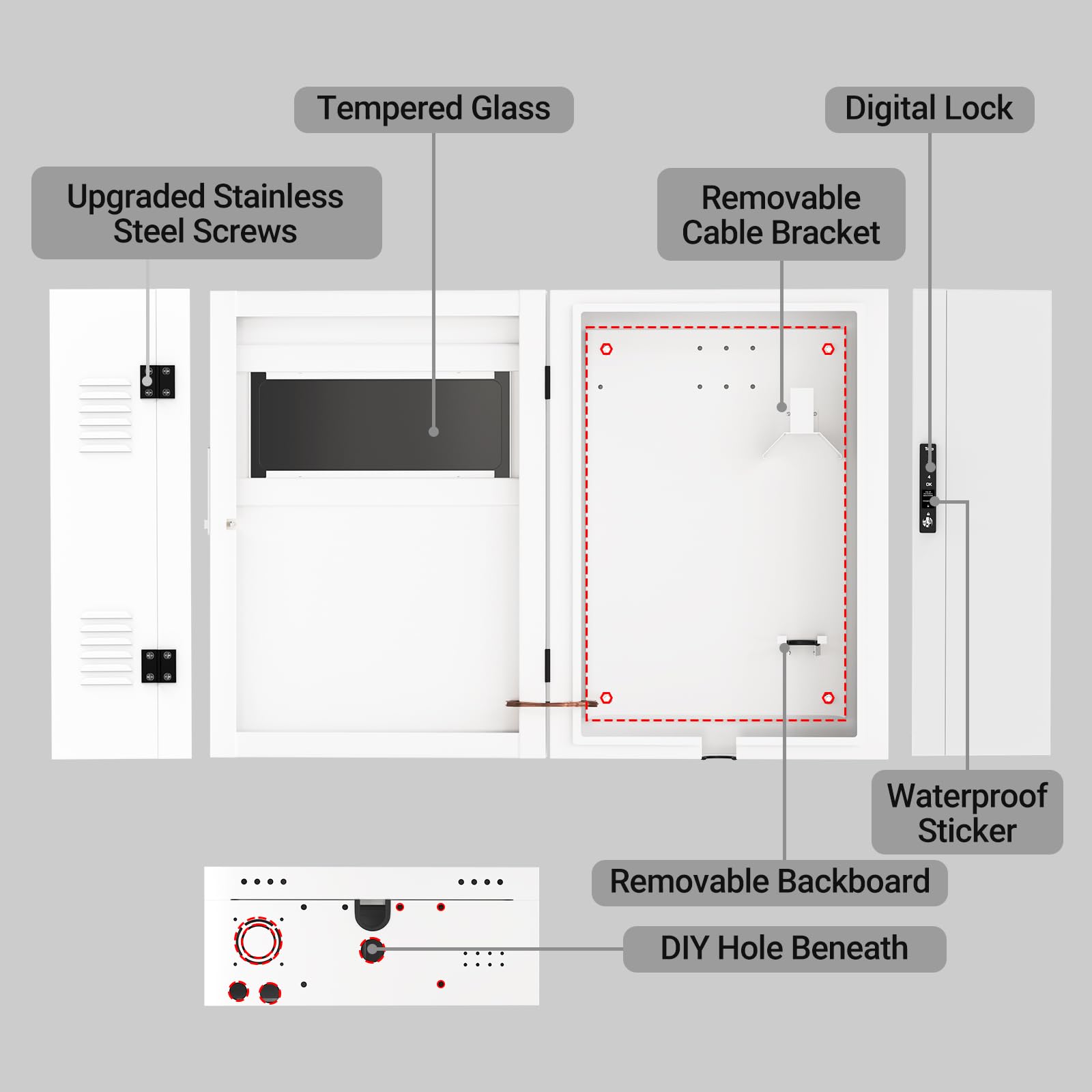 Lockable Universal EV Wall Charger Station Box