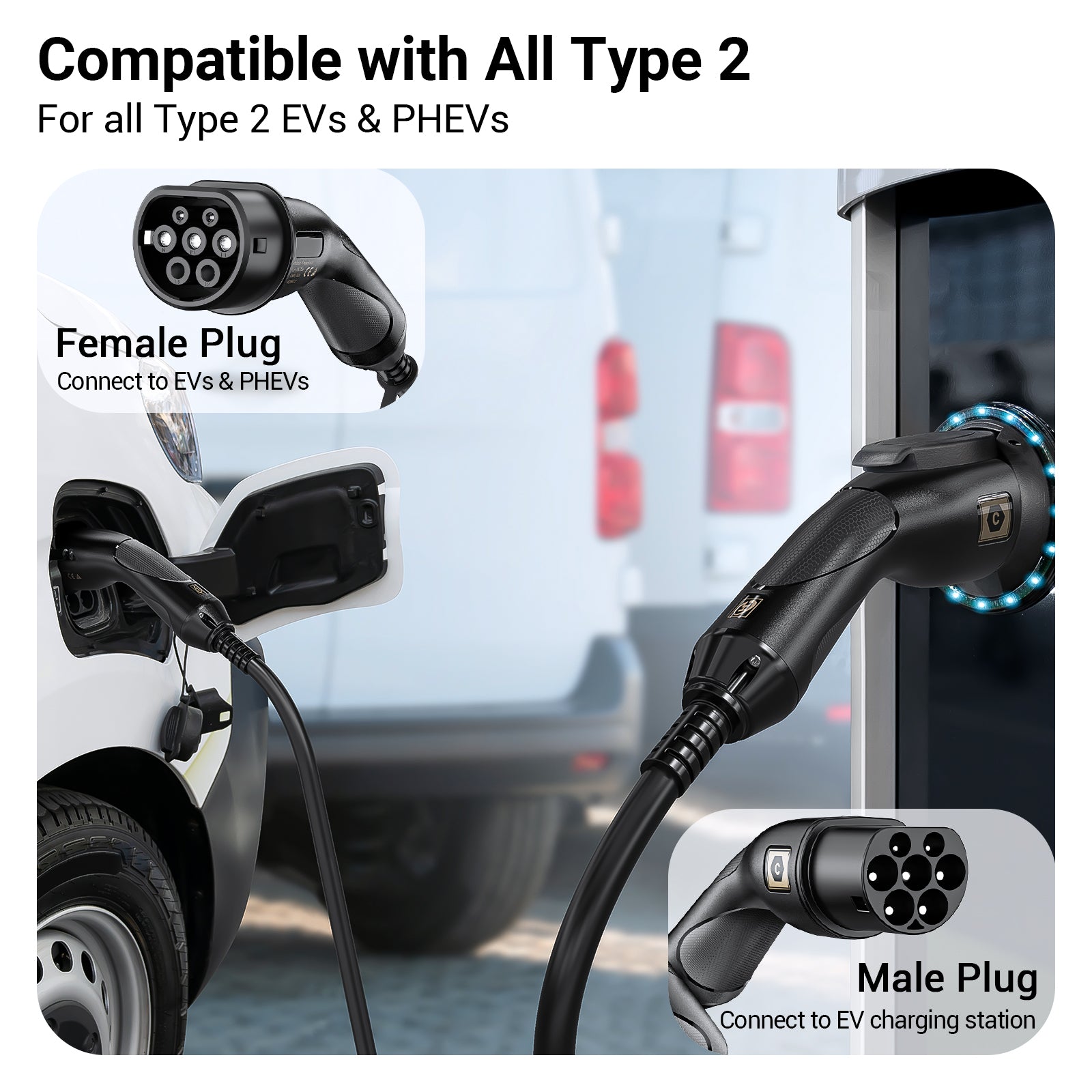 Tera 22KW 32A 3-Phase Type 2 EV Charging Cable