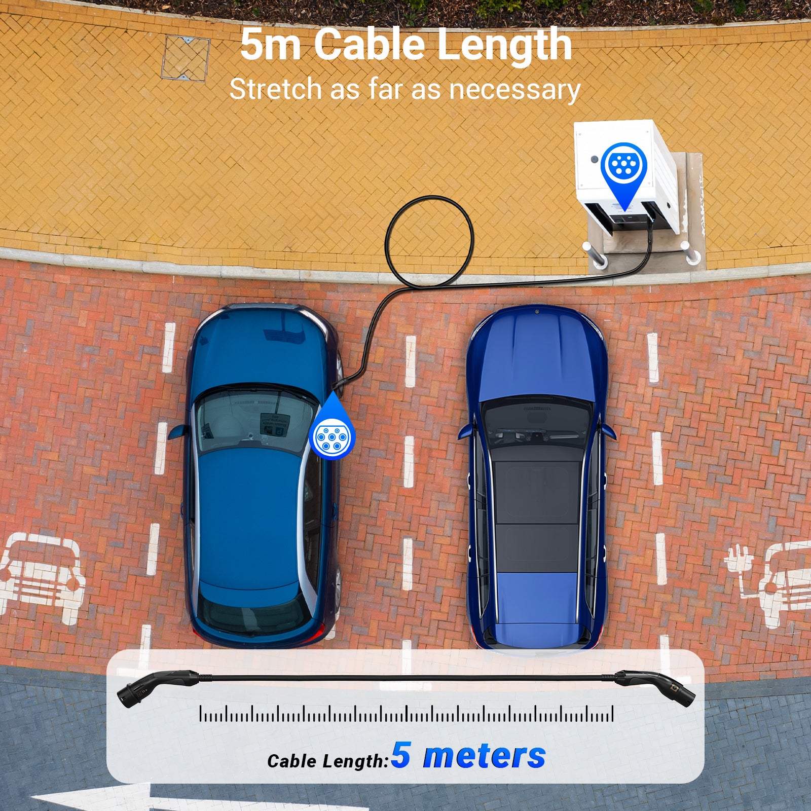 Tera 22KW 32A 3-Phase Type 2 EV Charging Cable