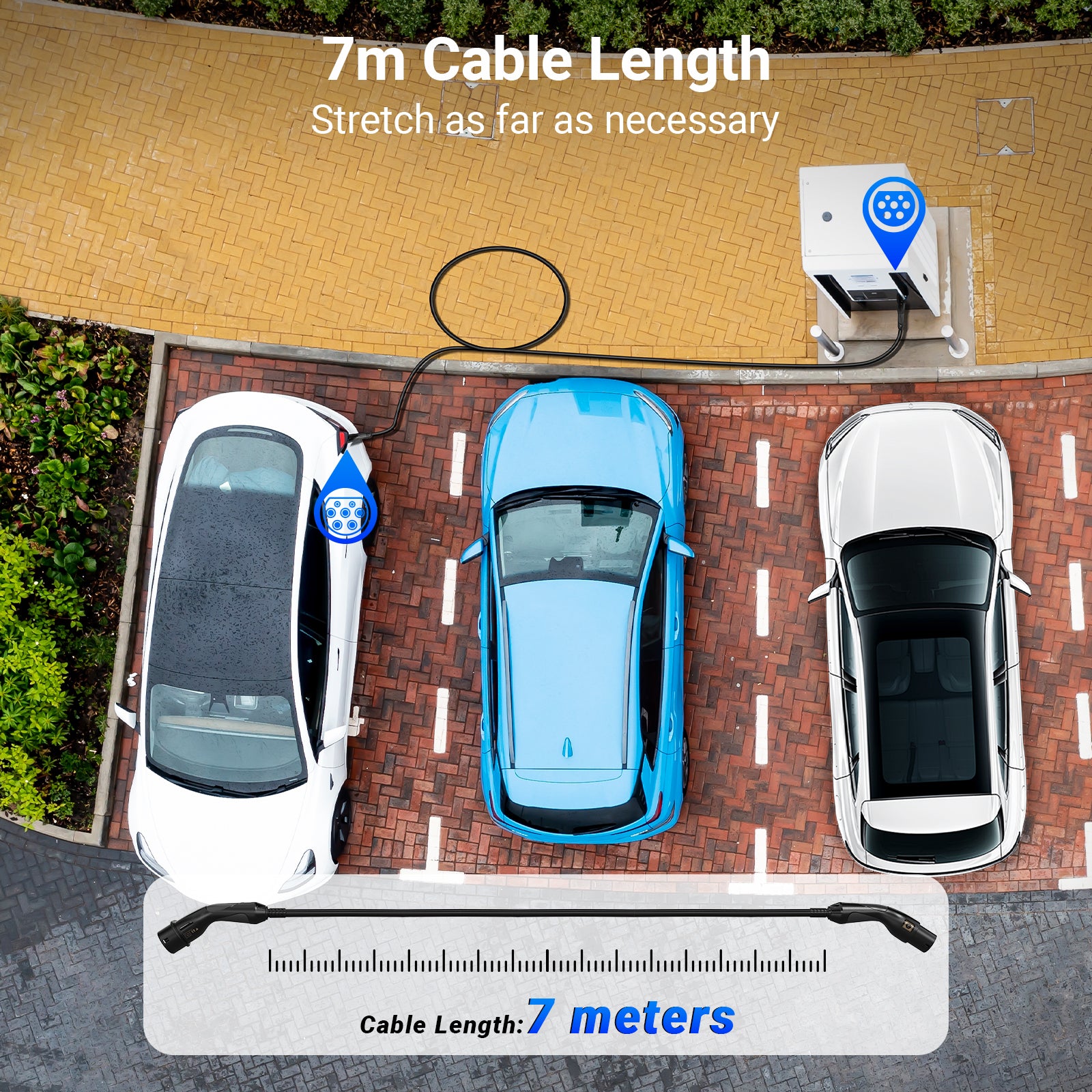 Tera 22KW 32A 3-Phase Type 2 EV Charging Cable
