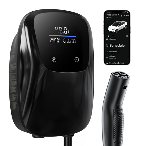 48 A 240 V Level 2 festverdrahtetes Heim-EV-Ladegerät für Tesla W02