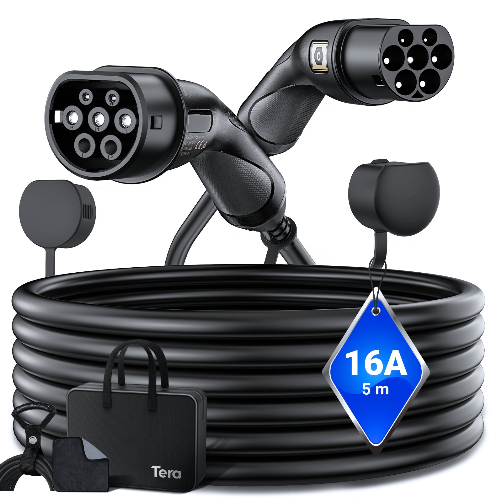 Tera 22KW 32A 3-Phase Type 2 EV Charging Cable