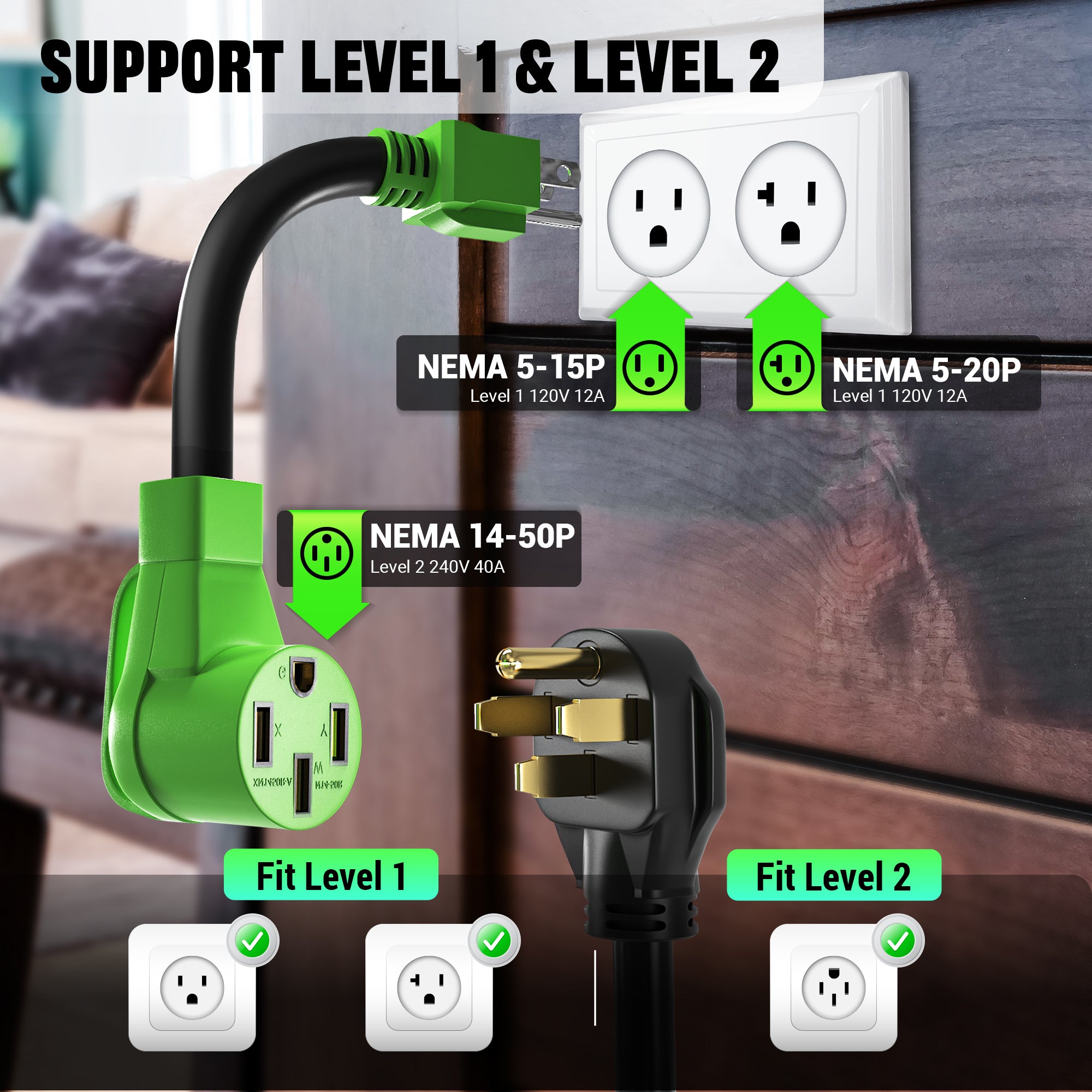 240V 40A Level 2 EV Charger for Tesla P04