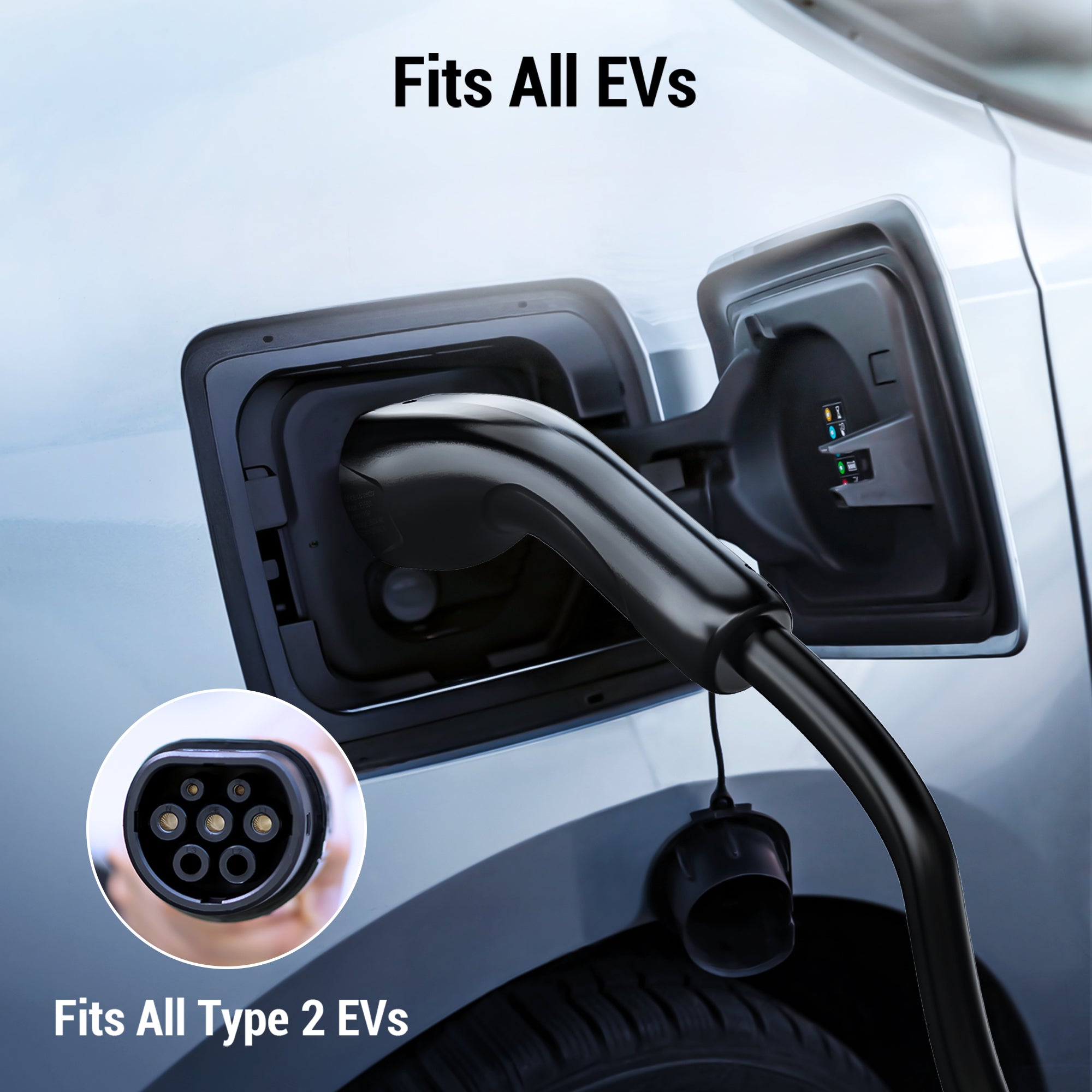 16A 240V Type 2 Portable EV Charger for all European EVs & PHEVs P02