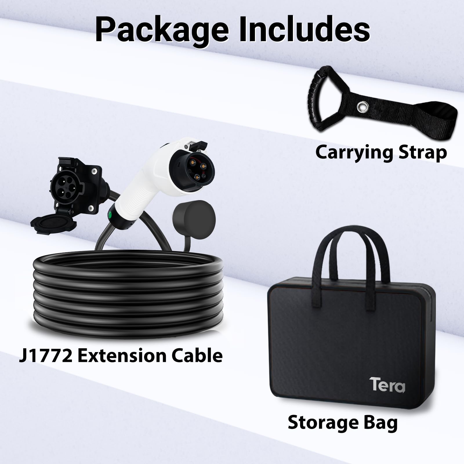 Tera EV Charger J1772 Extension Cable