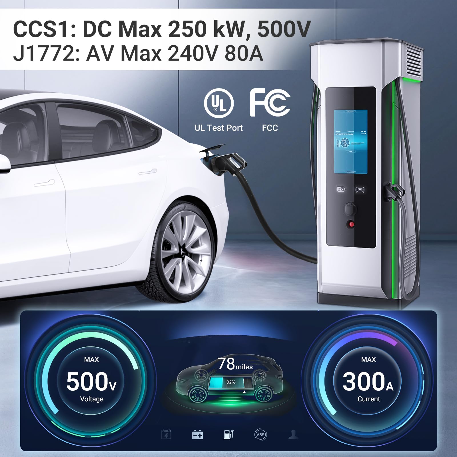 CCS1 & J1772 to Tesla Adapter