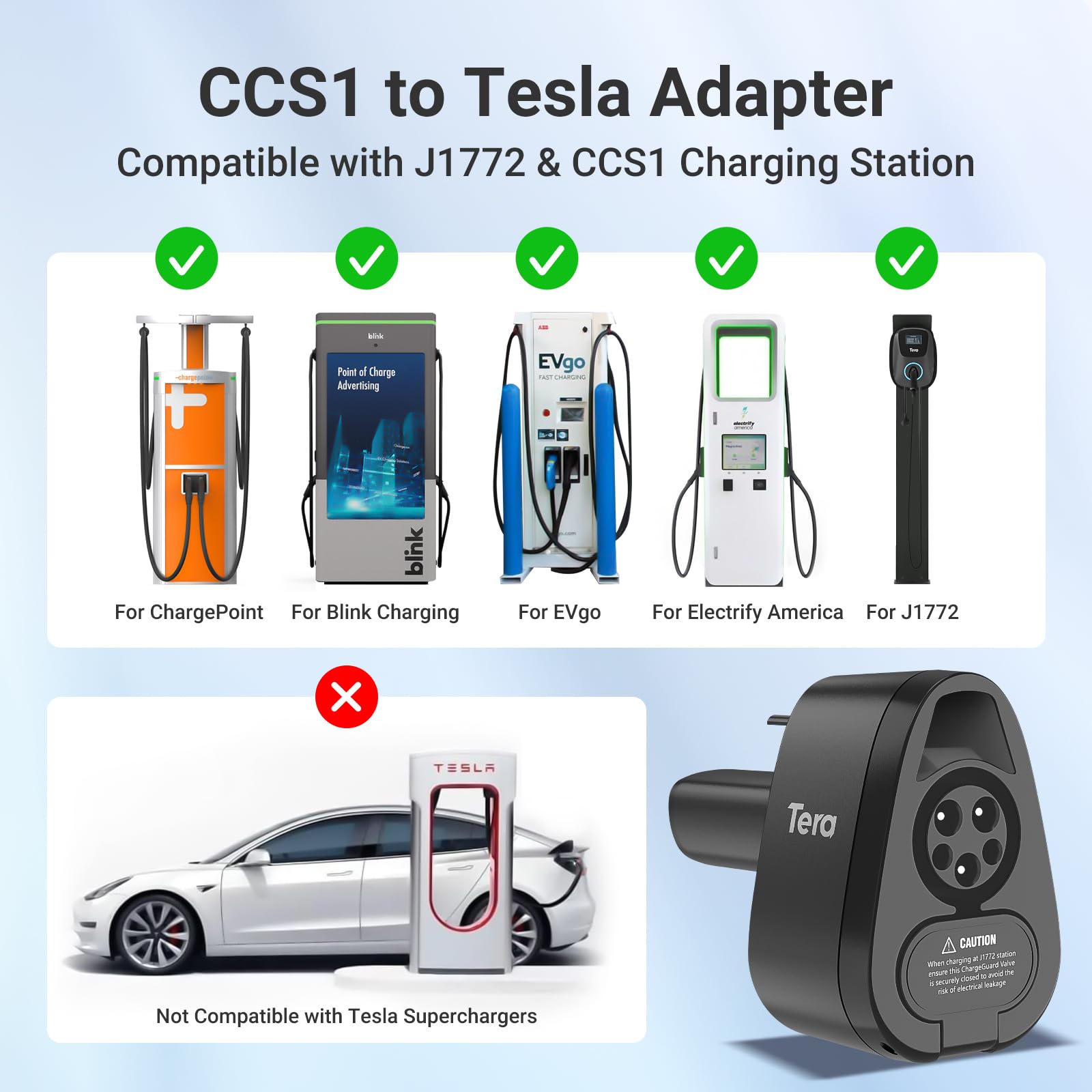 CCS1 & J1772 to Tesla Adapter