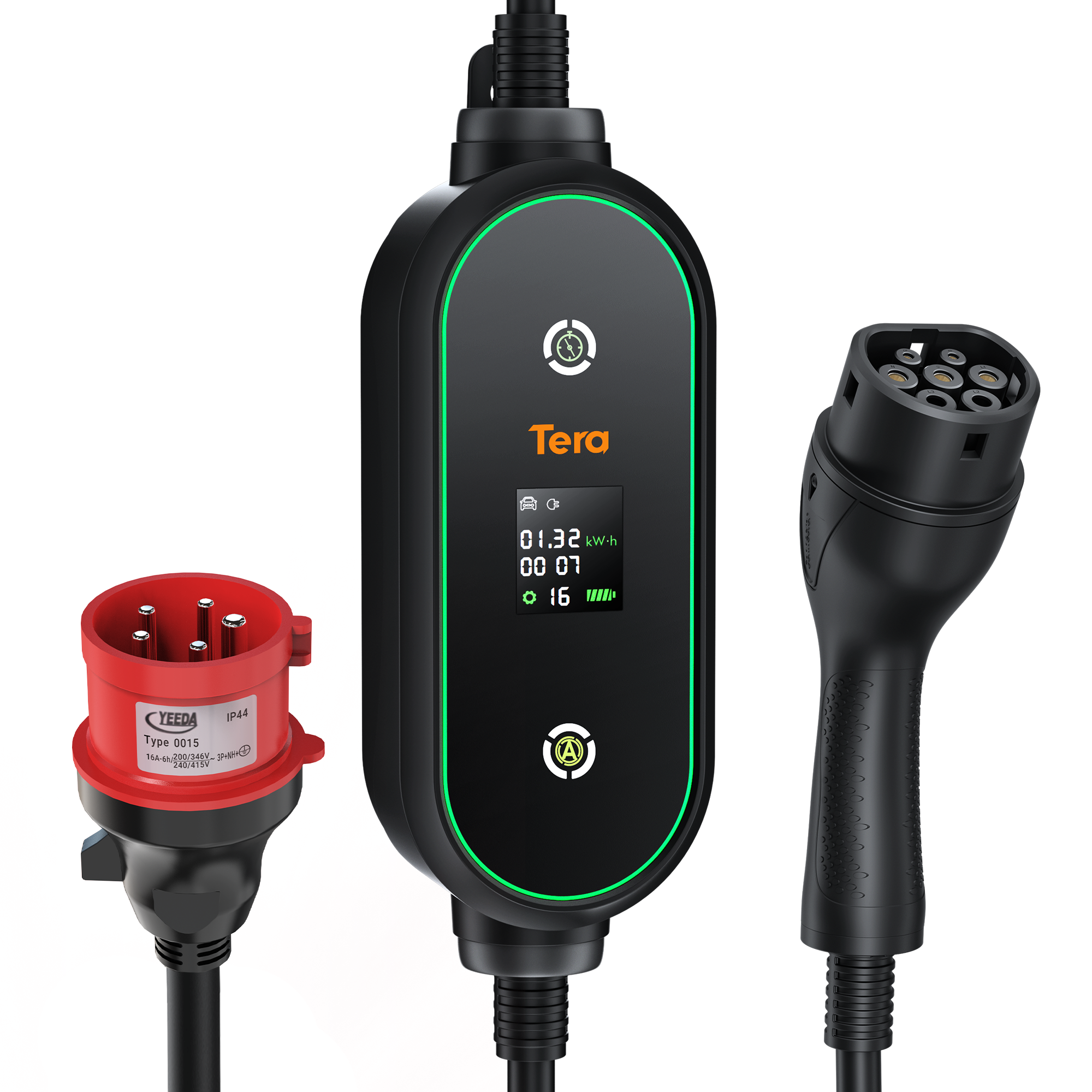 16A 400V Portable EV Charger for all European EVs & PHEVs P03